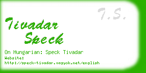 tivadar speck business card